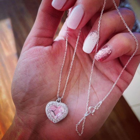 КОЛИЕ с Кристали СВАРОВСКИ/SWAROVSKI HEART, ROSALINE